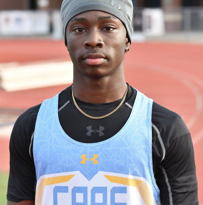 Trey Johnson of Cape won the 55-meter dash.